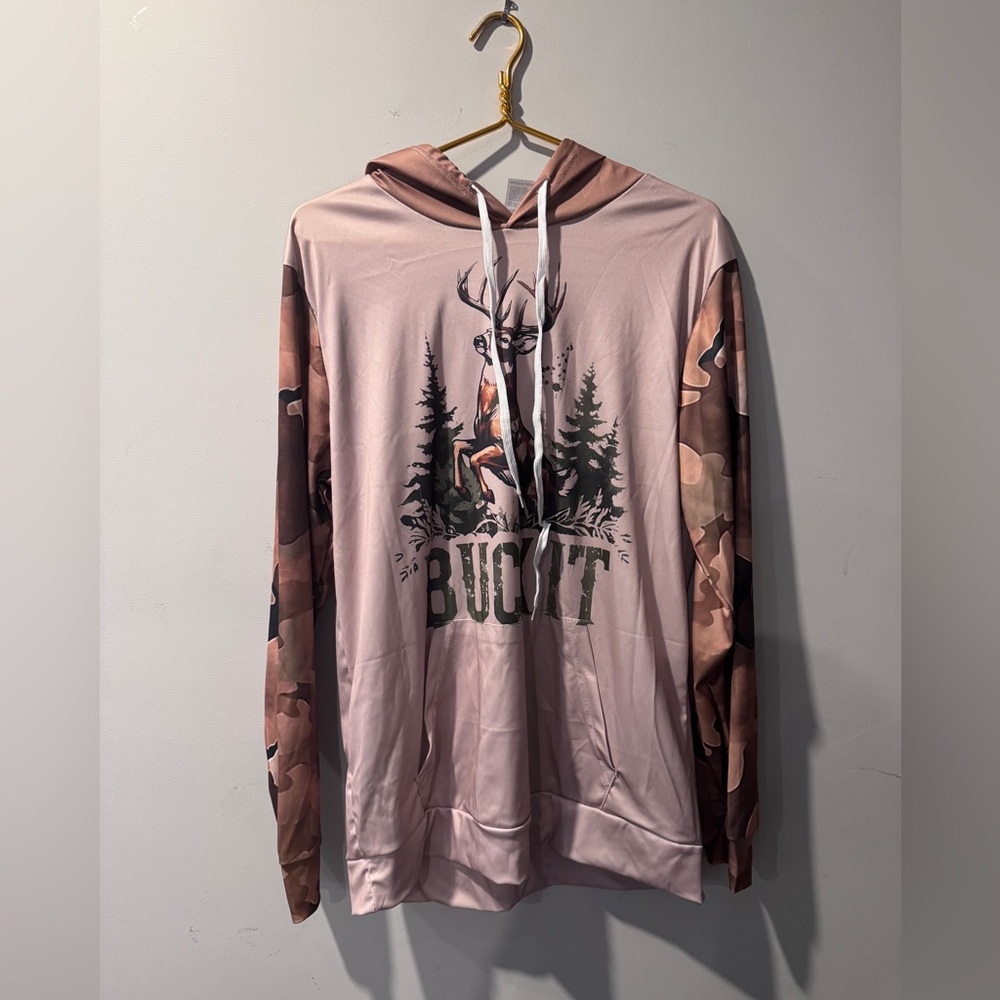 Buck It Silky Camouflage Hoodie NEW